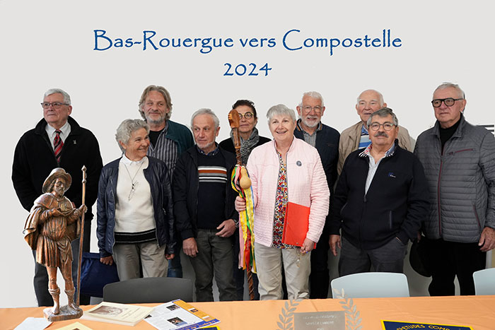 Les membres du bureau de l'association "Du Bas Rouergue Vers Compostelle"